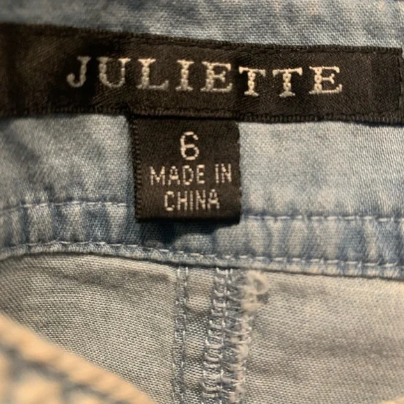 Juliette Light Blue Denim Skirt with Ruffle Hem - Picture 12 of 12